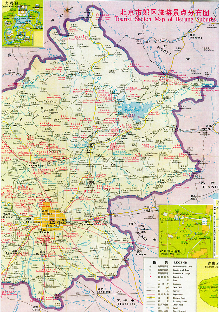 中国 北京市の地図
