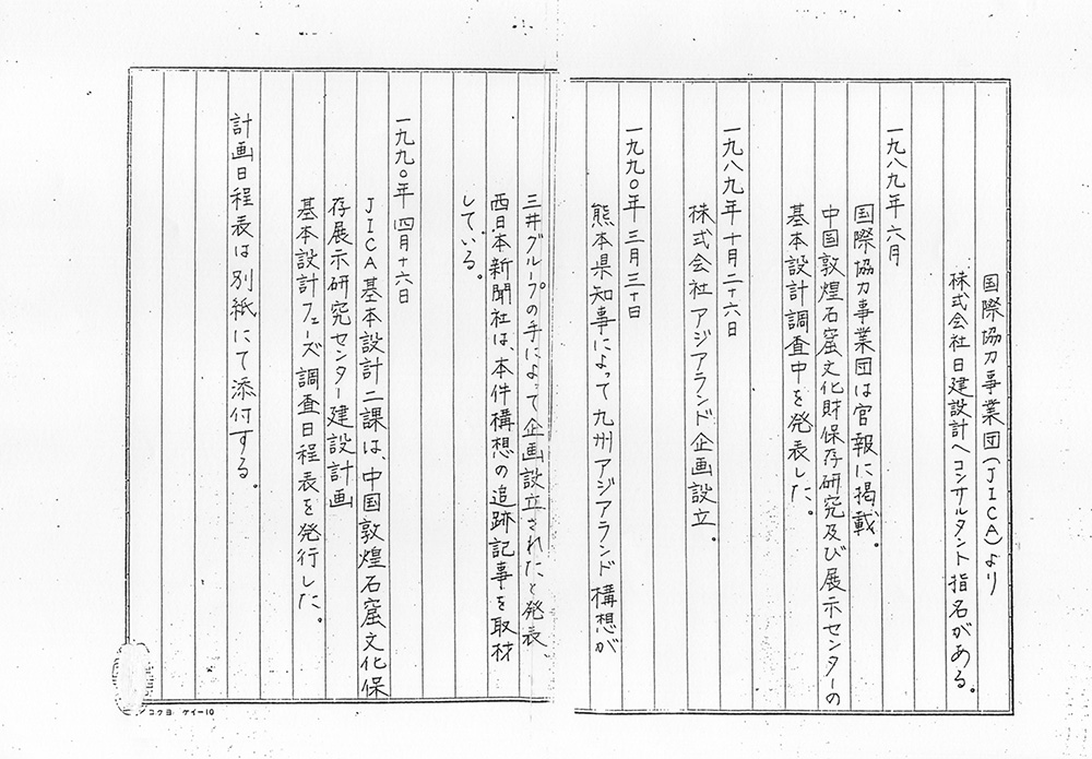 常書鴻夫人李承仙氏から、当連盟代表へのFAX